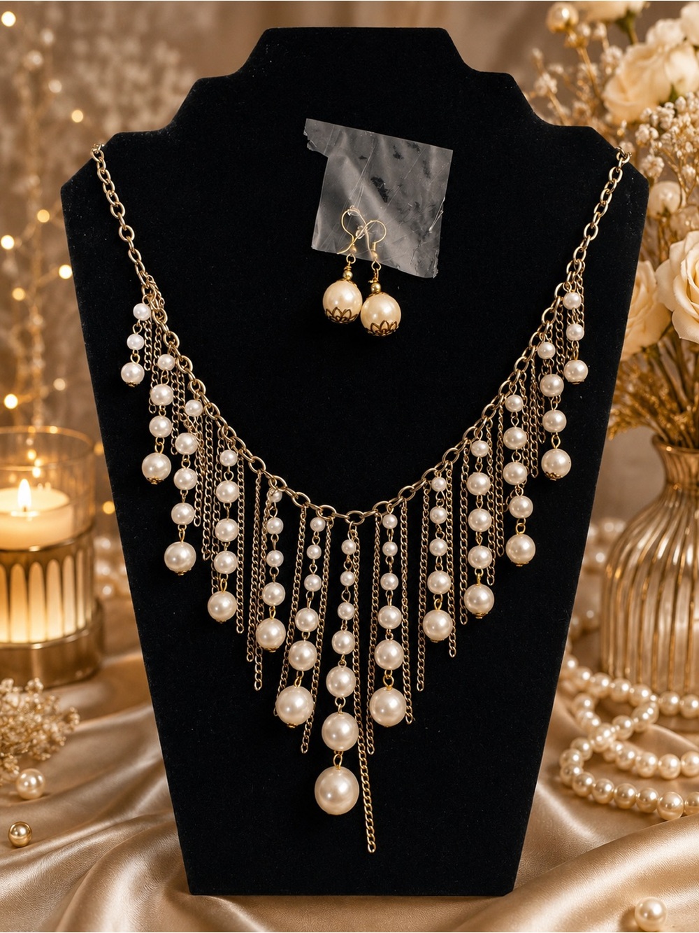 VintageNecklace & Earrings Set